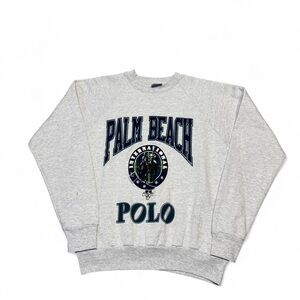 Vintage 90s Palm Beach polo international crewneck grey XL mens made in USA